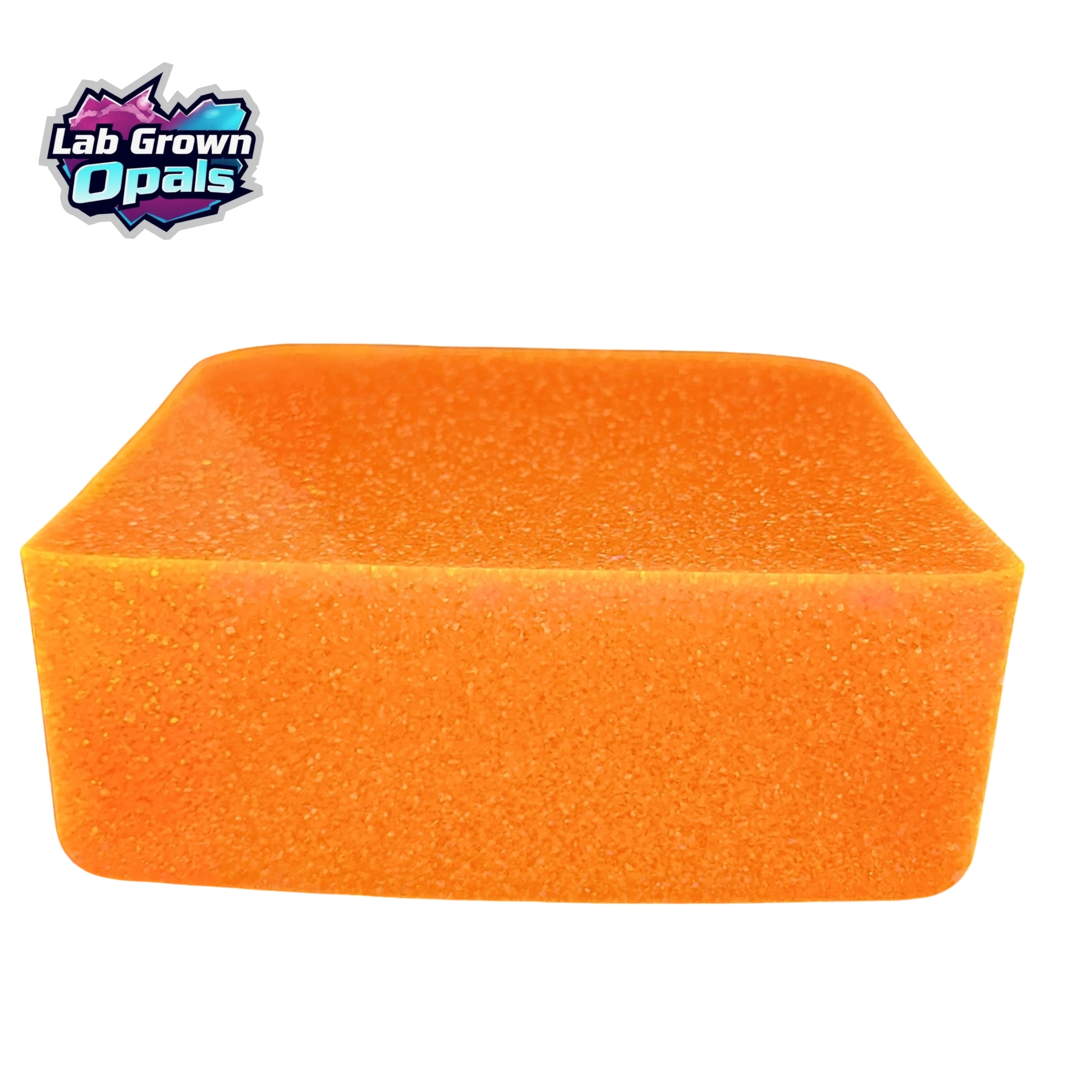 Orange/Red Glitter Opal