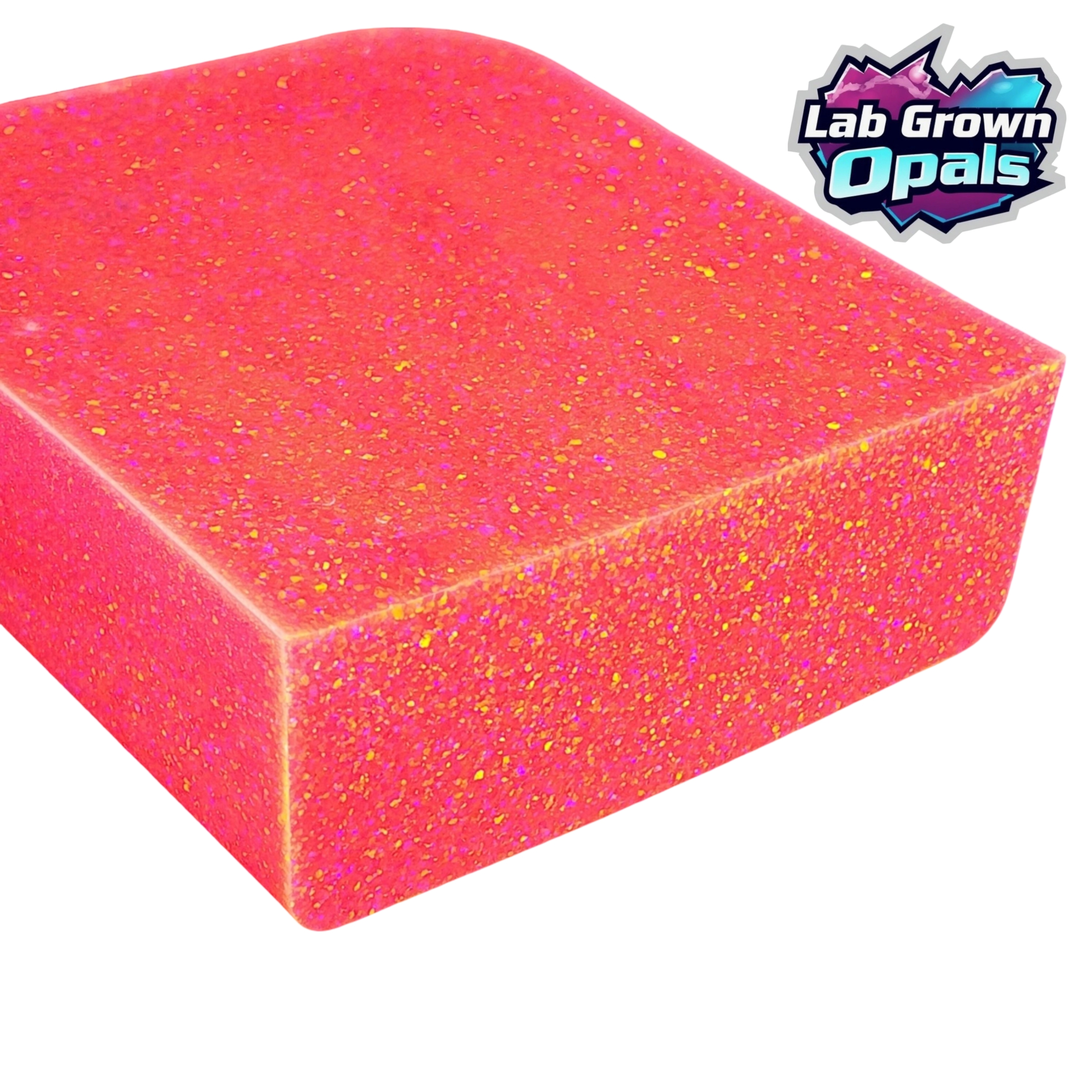 Red/Red Glitter Opal