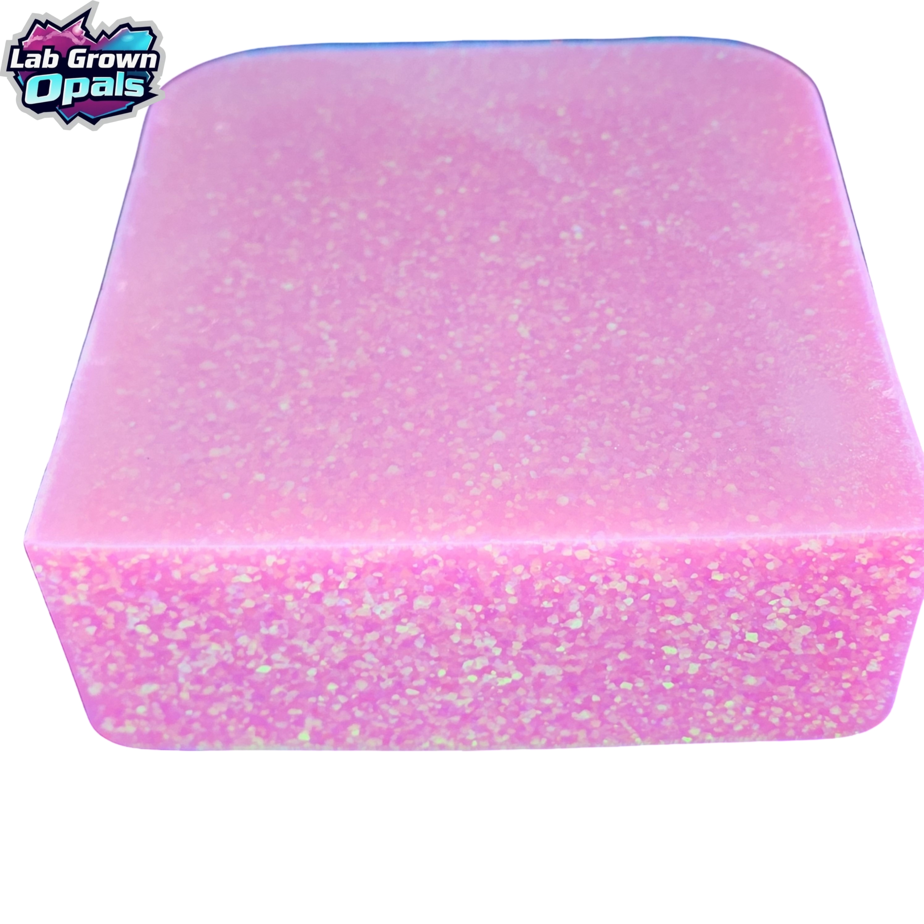 Pink/Green Glitter Opal