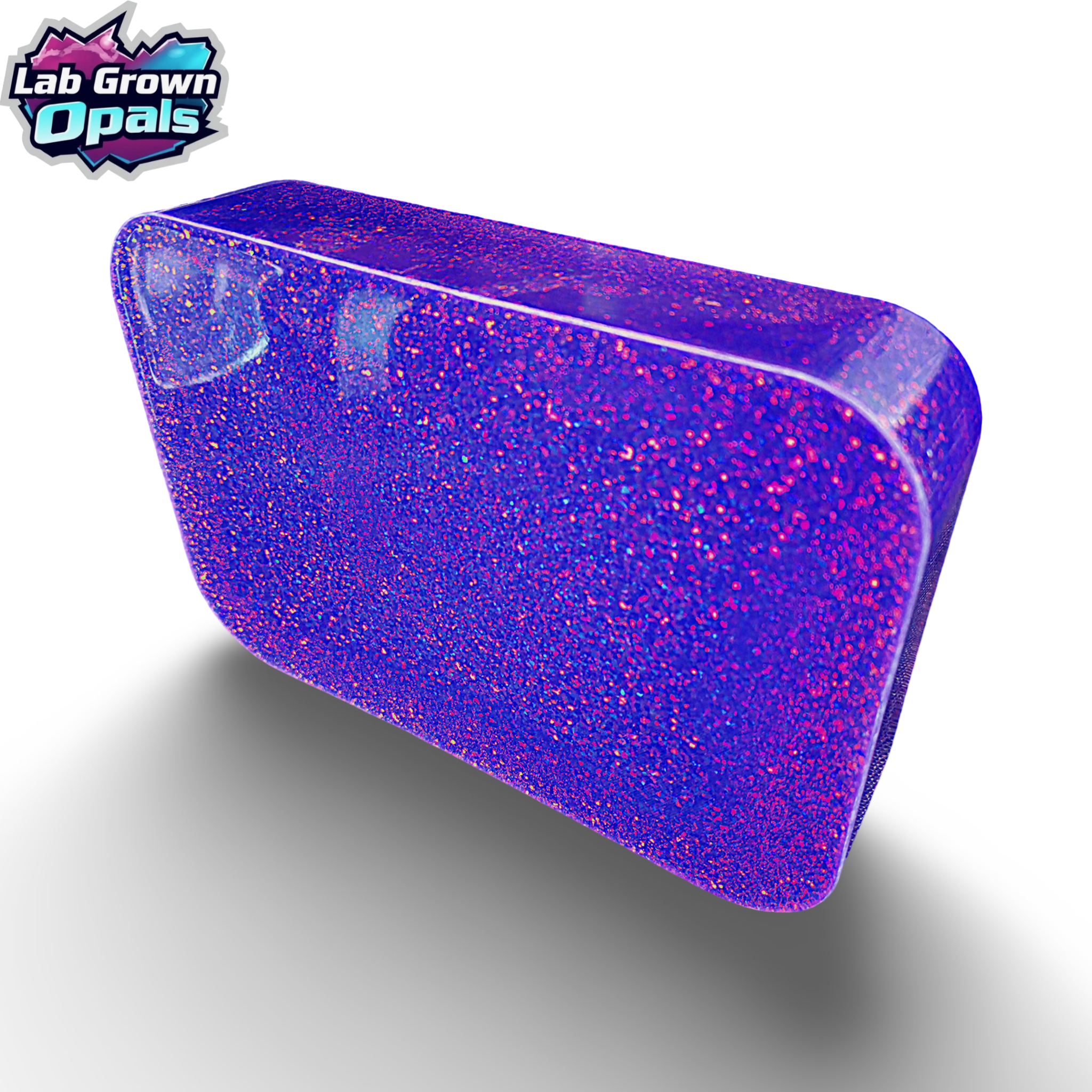 Purple/Red Glitter Opal