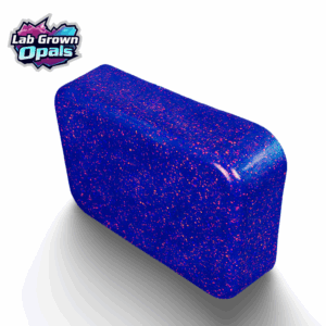 Blue/Red Glitter Opal